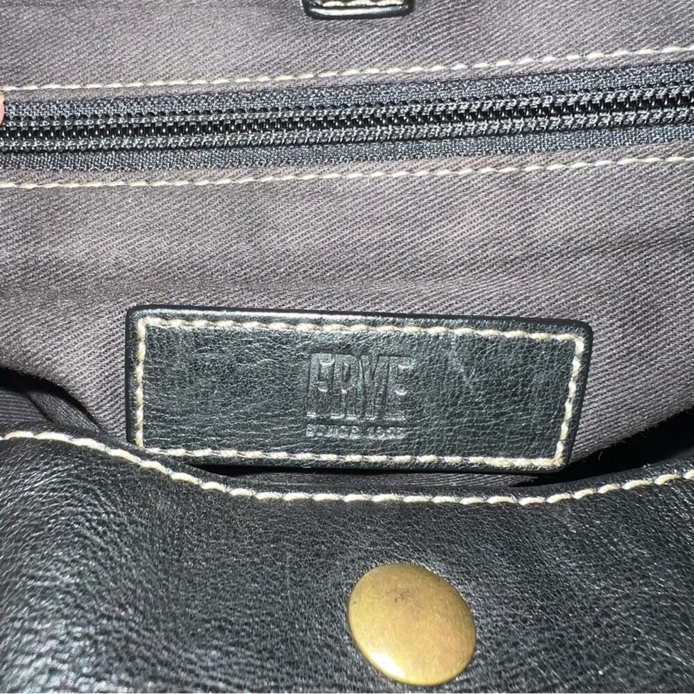 Frye Crossbody Black Leather Purse Bag Handbag - Picture 2 of 12